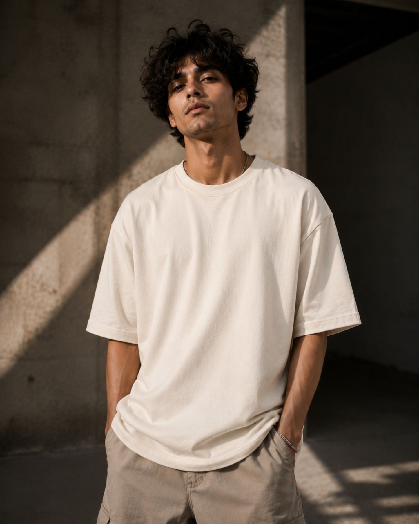 Ivory Drift Oversized Tee