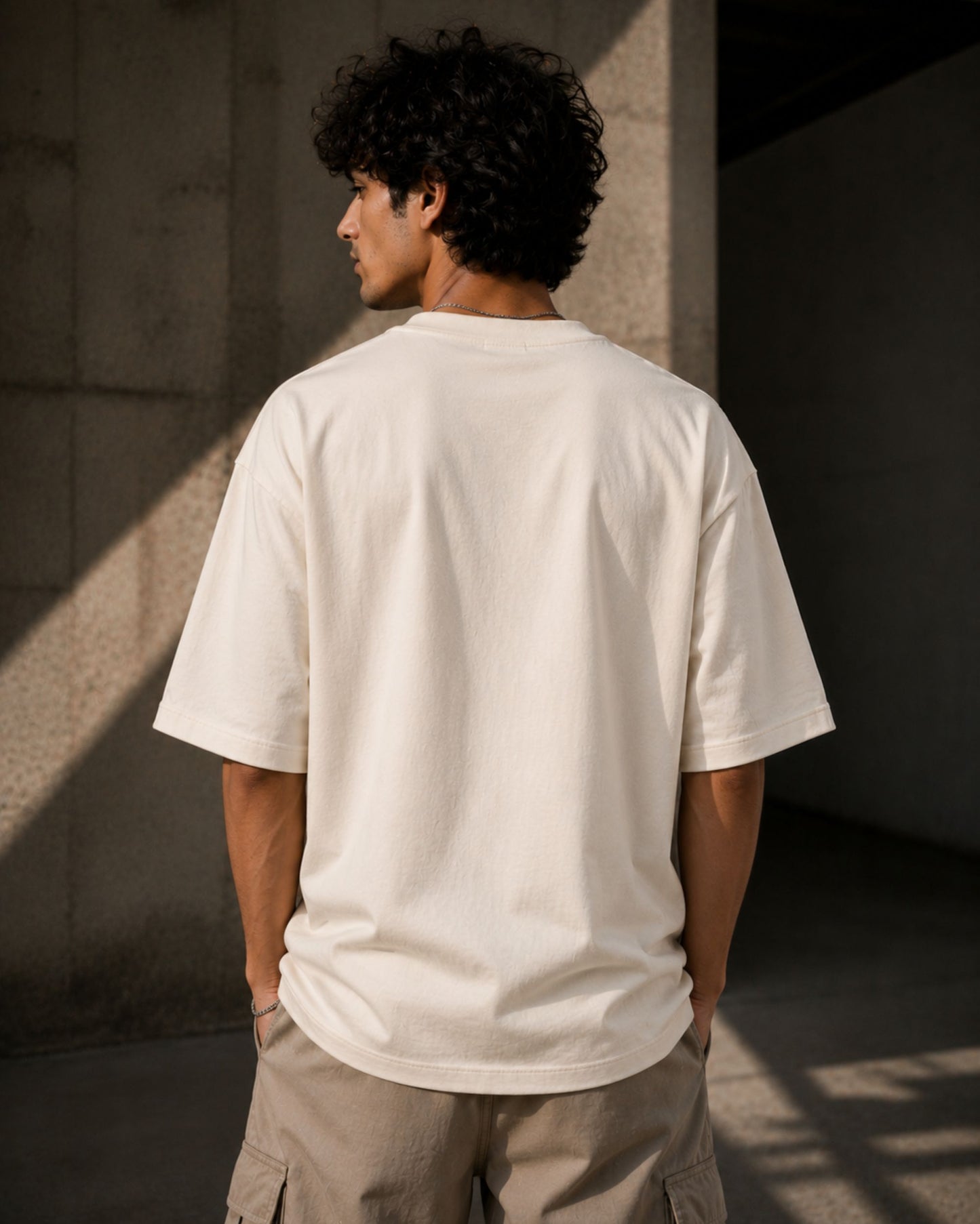 Ivory Drift Oversized Tee
