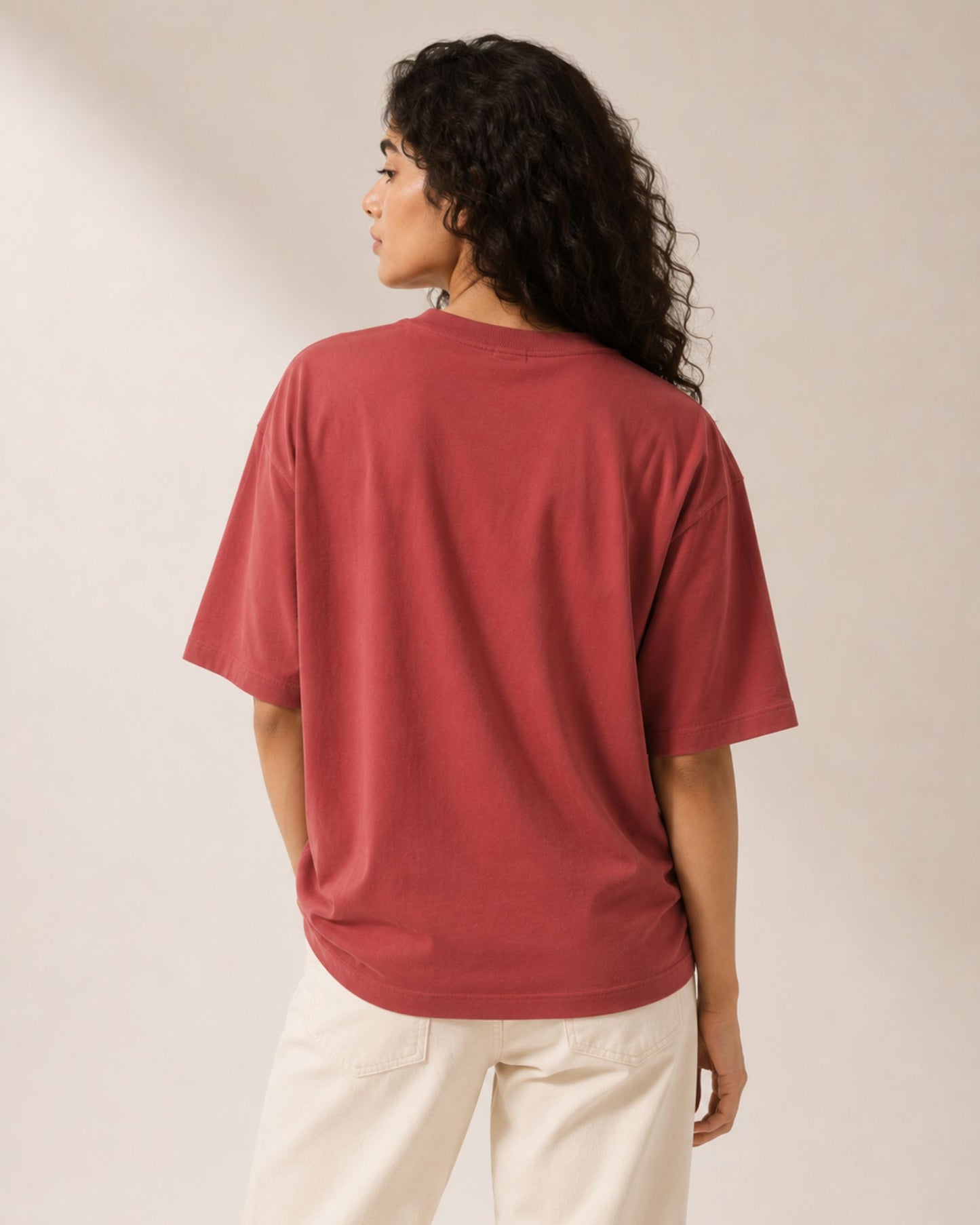 Coral Bloom Oversized Tee