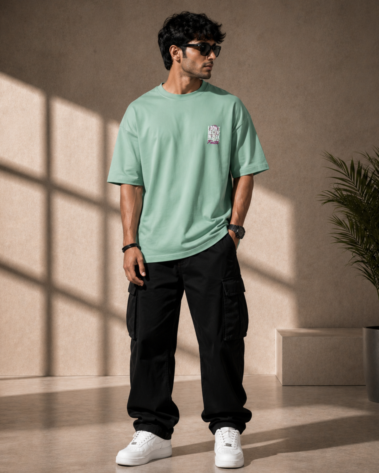 Don't Believe In Luck  Oversized T- shirt