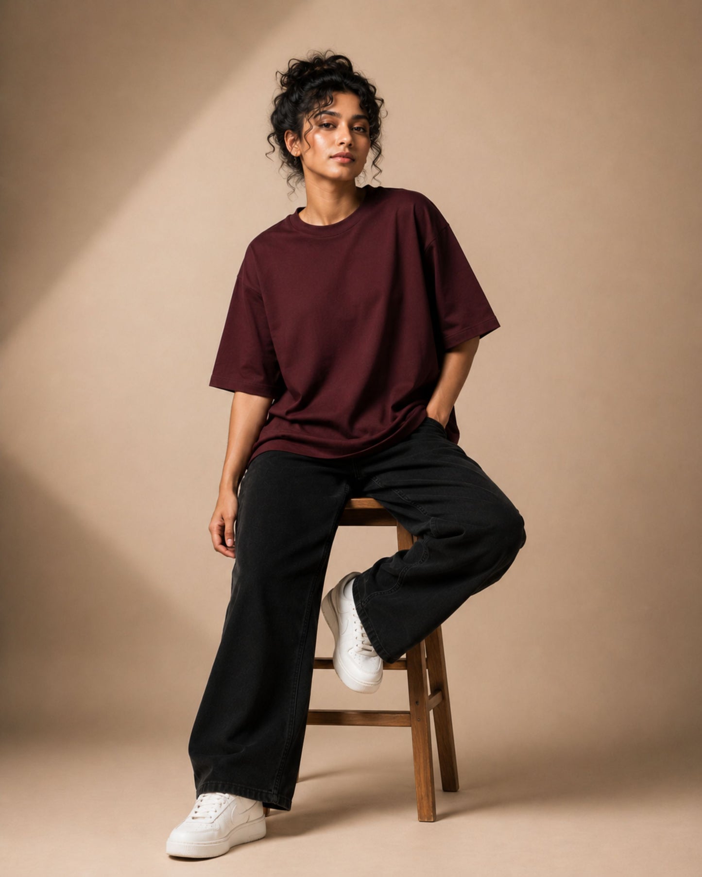 Bordeaux Muse Oversized Tee