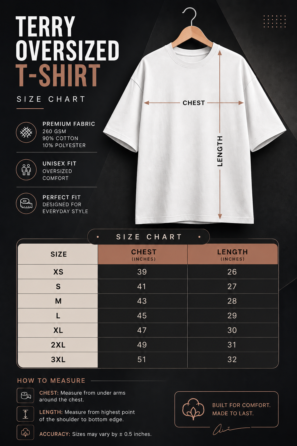 Don't Believe In Luck  Oversized T- shirt